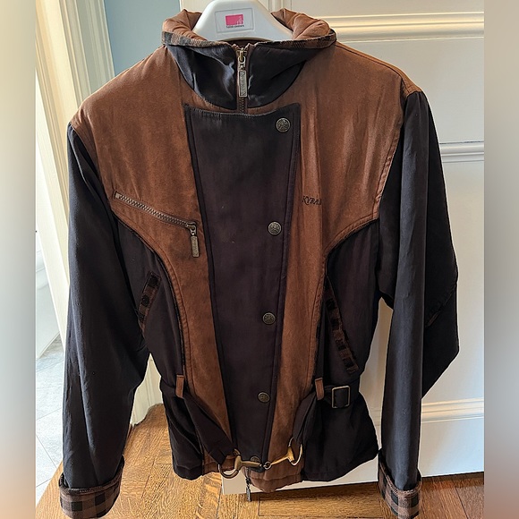 KYRA K SUEDE EQUESTRIAN RIDING JACKET! Two tone brown! MINT CONDITION! Size S - Picture 2 of 9